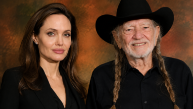 Willie Nelson and Angelina Jolie