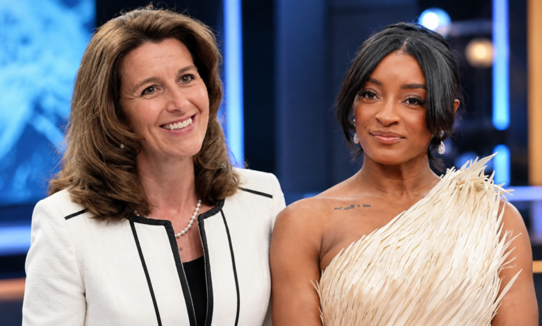 Kathy Warden and Simone Biles