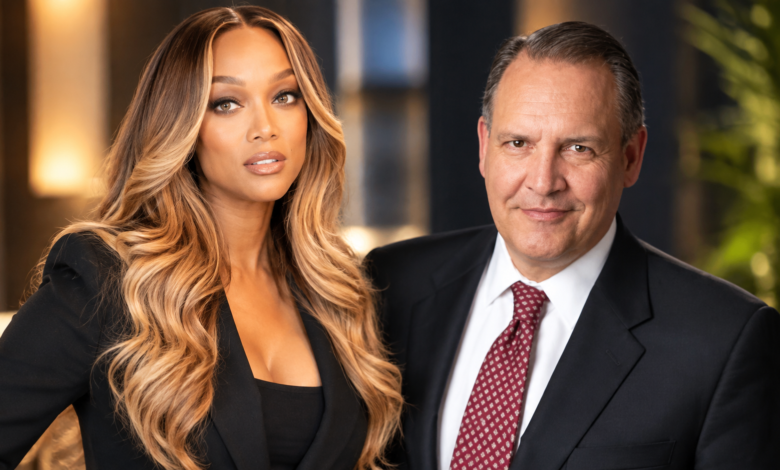 Tyra Banks and Greg Hayes