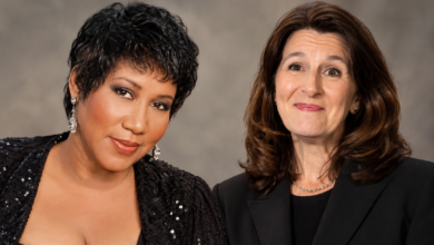 Aretha Franklin and Kathy Warden