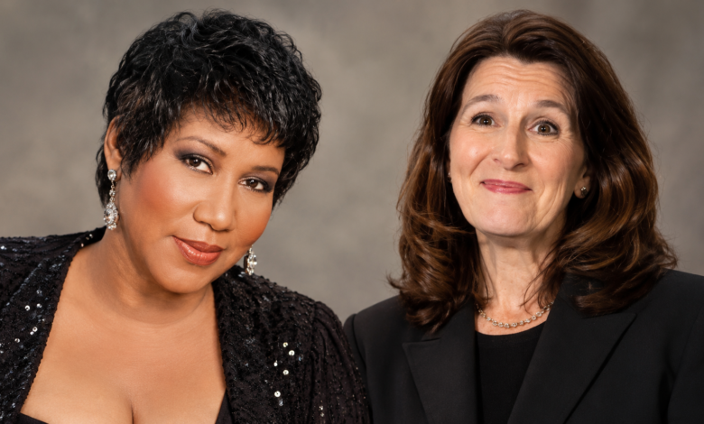 Aretha Franklin and Kathy Warden
