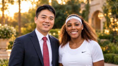 Richard Liu and Serena Williams