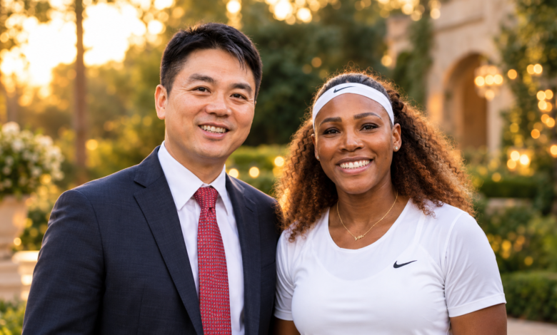 Richard Liu and Serena Williams