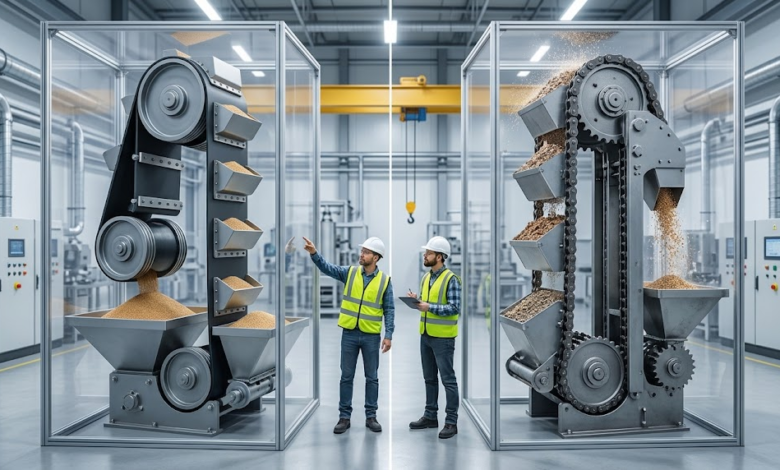 Belt vs Chain Bucket Elevator